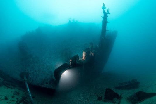 p.061, Étrave de l’épave du paquebot Drummond Castle, coulé en juin 1896. Fromveur – Finistère.